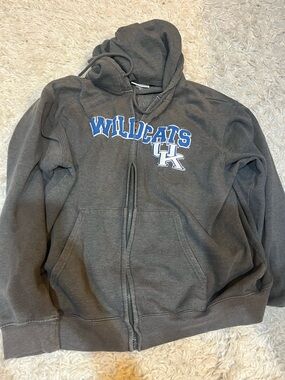 Gray Utility Hoodie Jacket with Wildcats UK Logo
